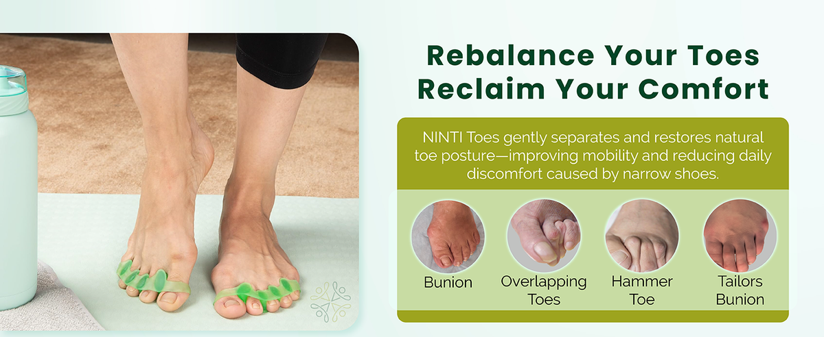 NINTI Silicone Toe Separators, Resistance Band, Toe Spacer for Alignment
