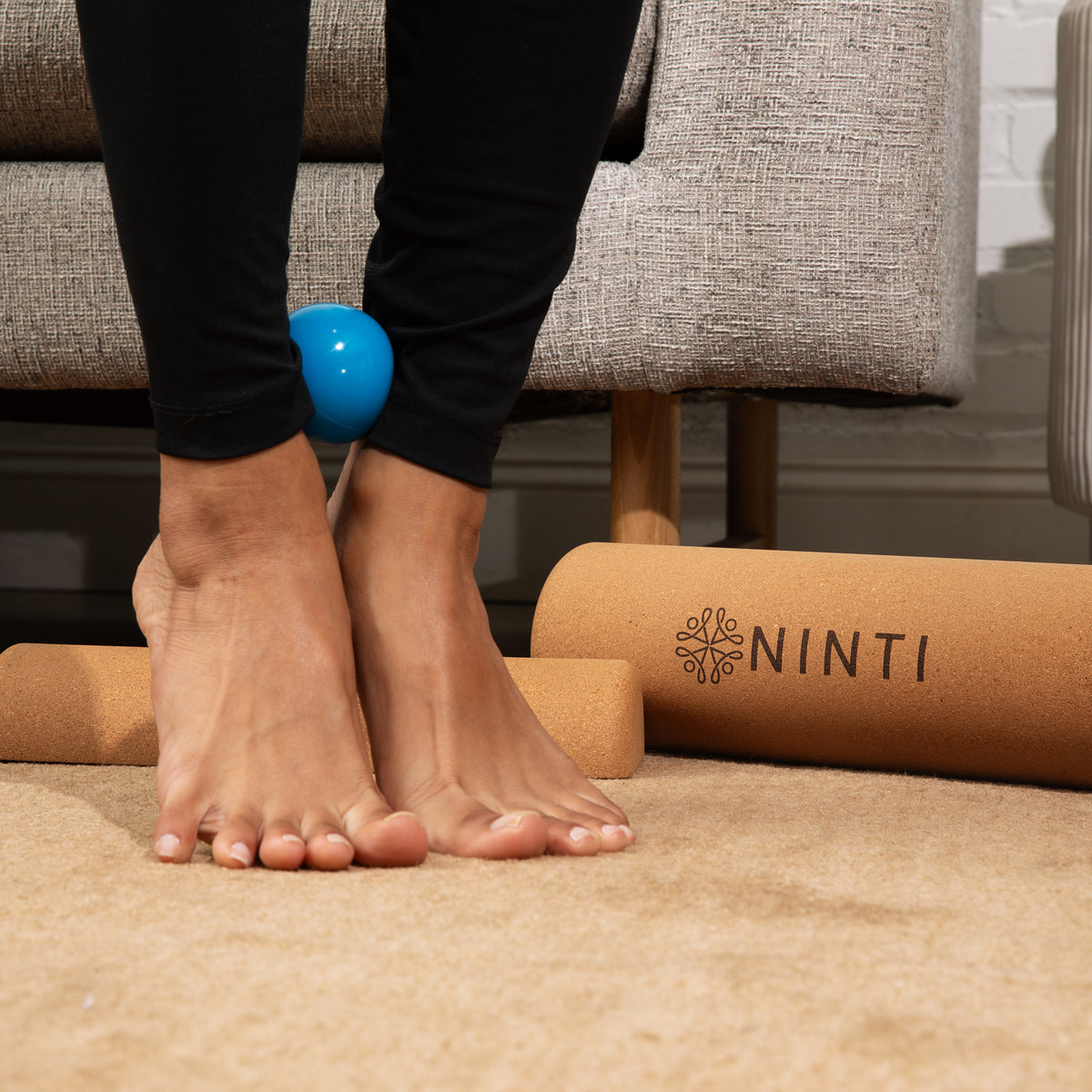 Ninti Balance Board - Premium Cork Balancing Board & Foot Strengthener for Enhanced Foot Function | Unique Design for Balance Stability & Foot Strength | Improve Mobility & Prevent Falls | Balance Trainer | USA Owned