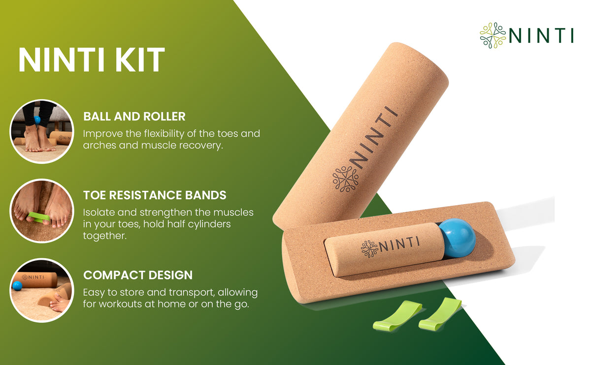 Ninti Balance Board - Premium Cork Balancing Board & Foot Strengthener for Enhanced Foot Function | Unique Design for Balance Stability & Foot Strength | Improve Mobility & Prevent Falls | Balance Trainer | USA Owned